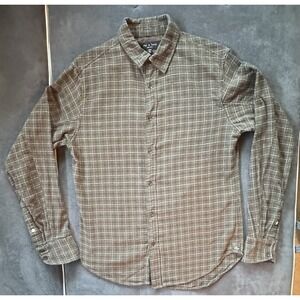 Rag & Bone New York Army Green &‎ Brown Plaid Flannel Shirt Men's Medium Cotton